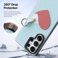 Custodia per Samsung Galaxy S26 Ultra Dux Ducis Luvy con anello per le dita e cinturino per la mano - Blu cielo / Cuore