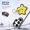 Custodia per Samsung Galaxy S26 Ultra Dux Ducis Luvy con anello per le dita e cinturino per la mano - Bianco / Stella