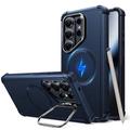 Custodia ibrida MagSafe Samsung Galaxy S26 Ultra ESR Cyber Tough Kickstand - Blu