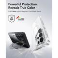 Custodia MagSafe per Samsung Galaxy S26 Ultra ESR HaloLock Classic Hybrid Kickstand - Nera / Trasparente