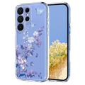 Custodia in TPU con motivo floreale per Samsung Galaxy S26 Ultra - Viola