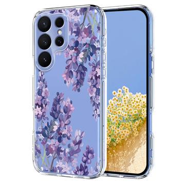 Custodia in TPU con motivo floreale per Samsung Galaxy S26 Ultra - Glicine