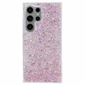 Custodia in TPU Samsung Galaxy S26 Ultra Glitter Flakes - Rosa