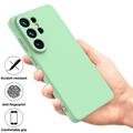 Custodia in silicone liquido con cinghia a mano per Samsung Galaxy S26 Ultra - Verde