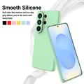 Custodia in silicone liquido con cinghia a mano per Samsung Galaxy S26 Ultra - Verde
