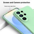 Custodia in silicone liquido con cinghia a mano per Samsung Galaxy S26 Ultra - Verde