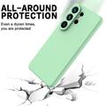 Custodia in silicone liquido con cinghia a mano per Samsung Galaxy S26 Ultra - Verde