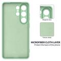 Custodia in silicone liquido con cinghia a mano per Samsung Galaxy S26 Ultra - Verde