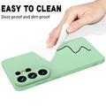 Custodia in silicone liquido con cinghia a mano per Samsung Galaxy S26 Ultra - Verde