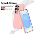 Custodia in silicone liquido con cinghia a mano per Samsung Galaxy S26 Ultra - Rosa