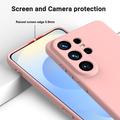 Custodia in silicone liquido con cinghia a mano per Samsung Galaxy S26 Ultra - Rosa
