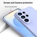 Custodia in silicone liquido con cinghia a mano per Samsung Galaxy S26 Ultra - Viola