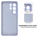 Custodia in silicone liquido con cinghia a mano per Samsung Galaxy S26 Ultra - Viola