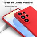 Custodia in silicone liquido con cinghia a mano per Samsung Galaxy S26 Ultra - Rossa
