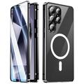 Custodia magnetica Samsung Galaxy S26 Ultra con protezione dello schermo in vetro temperato - Compatibile con MagSafe - Nero