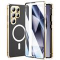 Custodia magnetica Samsung Galaxy S26 Ultra con protezione dello schermo in vetro temperato - Compatibile con MagSafe - Oro