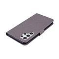 Samsung Galaxy S26 Ultra Custodia portafoglio con strass gufo - Grigia