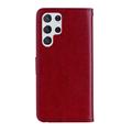 Custodia per portafoglio Samsung Galaxy S26 Ultra con strass di gufo - Rossa