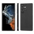 Custodia premium per Samsung Galaxy S26 Ultra con finitura in fibra di carbonio - Nera