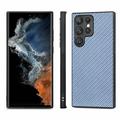 Custodia premium per Samsung Galaxy S26 Ultra con finitura in fibra di carbonio - Blu