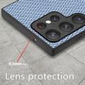 Custodia premium per Samsung Galaxy S26 Ultra con finitura in fibra di carbonio - Blu