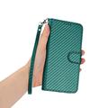 Samsung Galaxy S26 Ultra Custodia Premium a portafoglio con cinturino - Struttura in fibra di carbonio - Carbonio verde
