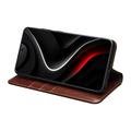 Custodia in pelle a portafoglio Samsung Galaxy S26 Ultra Qialino Classic - Marrone Scuro