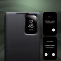 Custodia in Pelle Qialino Smart View per Samsung Galaxy S26 Ultra - Nera