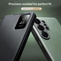 Custodia in Pelle Qialino Smart View per Samsung Galaxy S26 Ultra - Verde