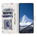 Custodia a portafoglio floreale rombica per Samsung Galaxy S26 Ultra - Rose