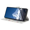 Custodia a portafoglio floreale rombica per Samsung Galaxy S26 Ultra - Rose