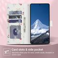 Custodia a portafoglio floreale rombica per Samsung Galaxy S26 Ultra - Rose