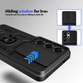 Custodia ibrida con anello rotante e protezione per fotocamera per Samsung Galaxy S26 Ultra - Nera