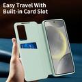Custodia Flip Samsung Galaxy S26 Ultra Smart Clear View con slot per schede - Verde chiaro