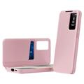 Custodia Samsung Galaxy S26 Ultra Smart Clear View con slot per schede - Rosa