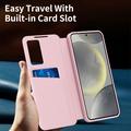 Custodia Samsung Galaxy S26 Ultra Smart Clear View con slot per schede - Rosa
