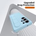 Custodia ibrida Smart Samsung Galaxy S26 Ultra con impugnatura in piedi - Blu