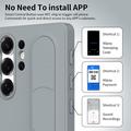 Custodia ibrida Smart Samsung Galaxy S26 Ultra con impugnatura in piedi - Grigio scuro
