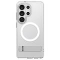 Custodia MagSafe Samsung Galaxy S26 Ultra Spigen Ultra Hybrid S Mag con Kickstand - Bianca / Trasparente