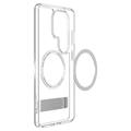 Custodia MagSafe Samsung Galaxy S26 Ultra Spigen Ultra Hybrid S Mag con Kickstand - Bianca / Trasparente