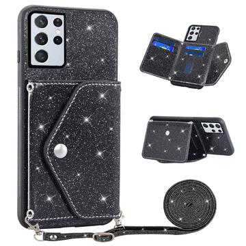 Custodia con Portacarte Stardust per Samsung Galaxy S26 Ultra - Nera