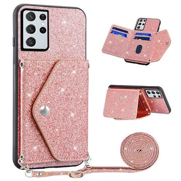 Custodia con Portacarte Stardust per Samsung Galaxy S26 Ultra - Rosa