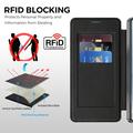 Custodia a libro magnetica elegante per Samsung Galaxy S26 Ultra con scomparti per carte RFID - Nera