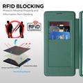 Custodia a libro magnetica elegante per Samsung Galaxy S26 Ultra con scomparti per carte RFID - Verde scuro