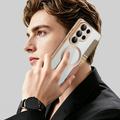 Custodia a libro magnetica elegante per Samsung Galaxy S26 Ultra con scomparti per carte RFID - Marrone