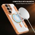 Custodia a libro magnetica elegante per Samsung Galaxy S26 Ultra con scomparti per carte RFID - Arancione