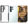 Custodia Tactical Quantum Stealth per Samsung Galaxy S26 Ultra con angoli rinforzati - trasparente / nera