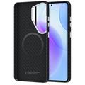 Custodia in plastica per Samsung Galaxy S26 Ultra Tech-Protect Ion Carbon - Compatibile con MagSafe - Nera / Argenta