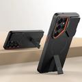 Custodia Tech-Protect Kevlar Aura per Samsung Galaxy S26 Ultra - Compatibile con MagSafe - Nera / Arancione