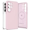Custodia in silicone liquido Samsung Galaxy S26 Ultra Tech-Protect - Compatibile con MagSafe - Perla rosa